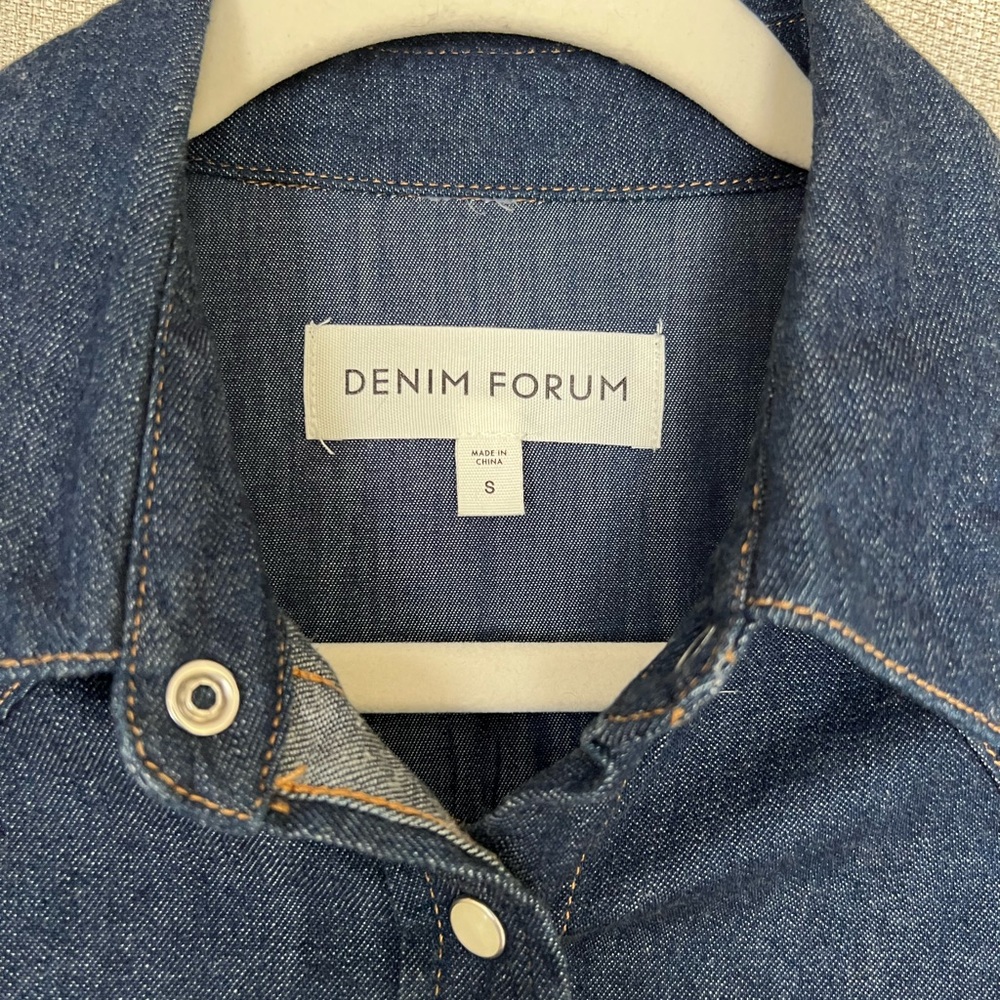 Denim Forum Classic Blue Denim Pearl Snap Shirt